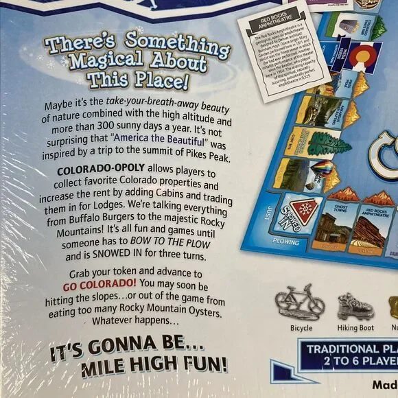 Colorado Opoly Monopoly Board Game (2018) • NEW & Sealed • Late For the Sky - Picture 3 of 3